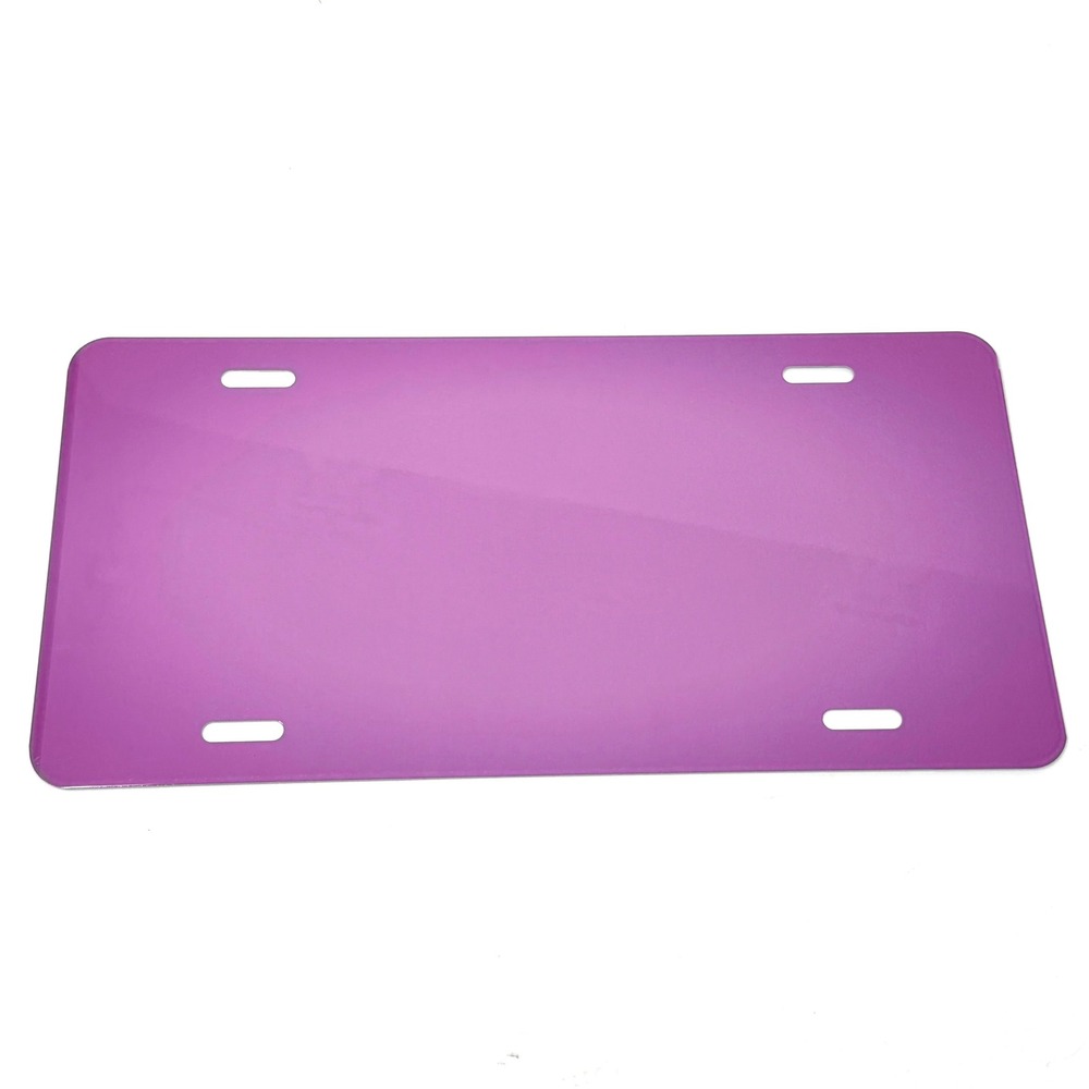 Blank License Plate Fuchsia Aluminum Solid Glossy DIY Craft Custom Auto